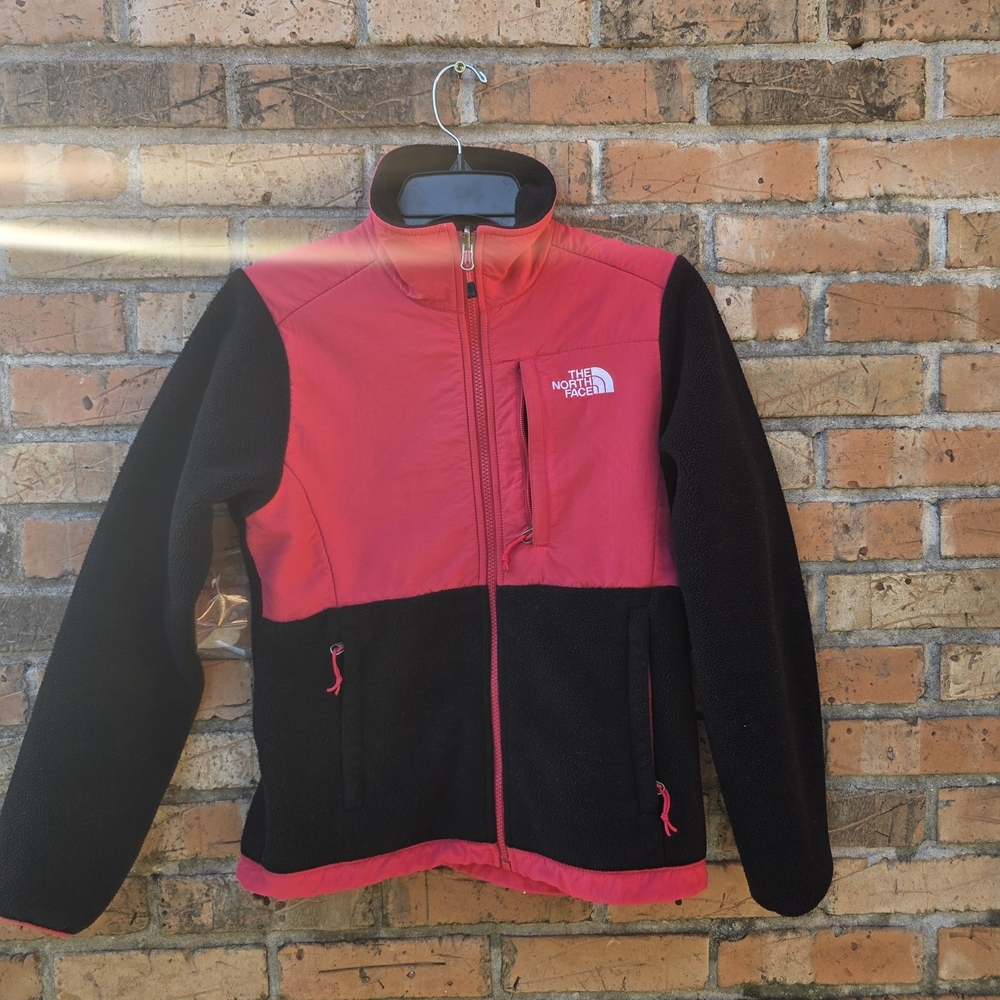 The North Face Women's Pink and Black Fleece Jacket